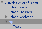 UnityNetworkPlayerの子要素にHP表示用UIを作成