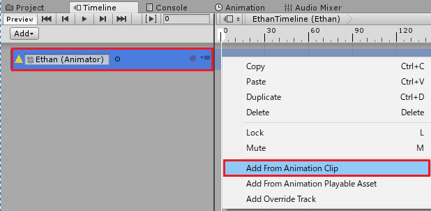 AnimationTrackにアニメーションクリップを追加する