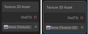 Texture 2D Asset、Texture 3D Assetノード