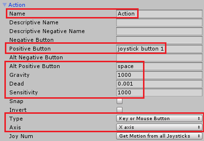 ユニティちゃんRPGのActionボタンの設定