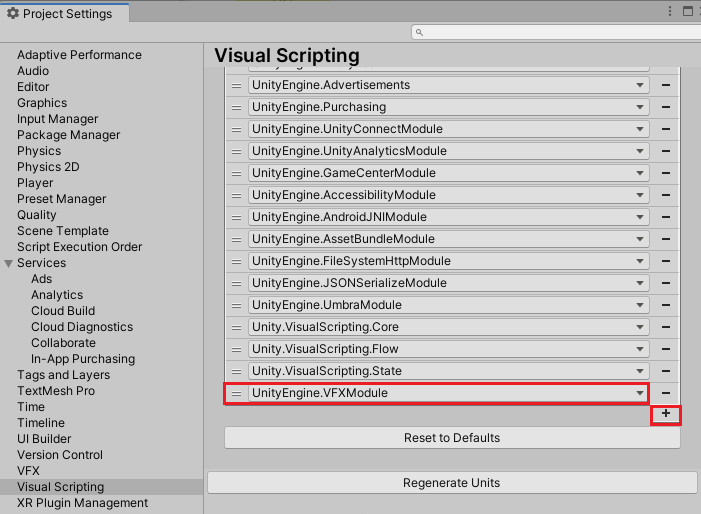 Visual ScriptingにUnityEngine.VFXModuleライブラリを追加する