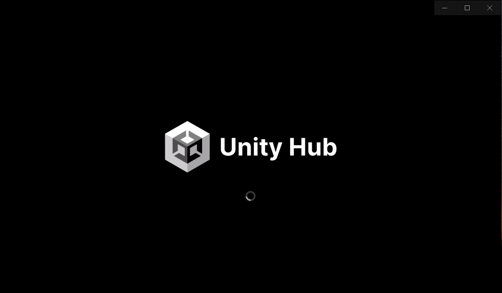 UnityHubのローディング画面で止まる