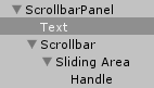 ScrollRectとScrollBarのサンプル構成
